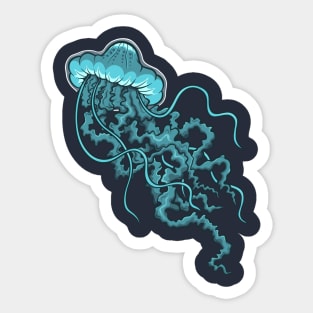 Blue Jellyfish Sticker